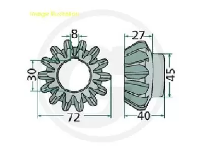PIGNON COUPLE CONIQUE  Z14 